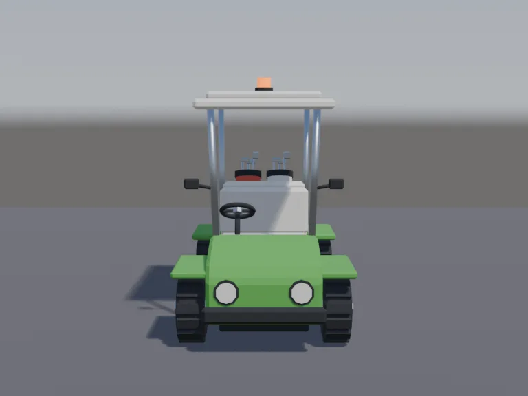 Low-Poly Golf Cart, view 4