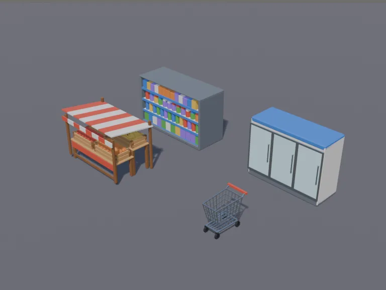 Low-Poly Grocery Props, view 3