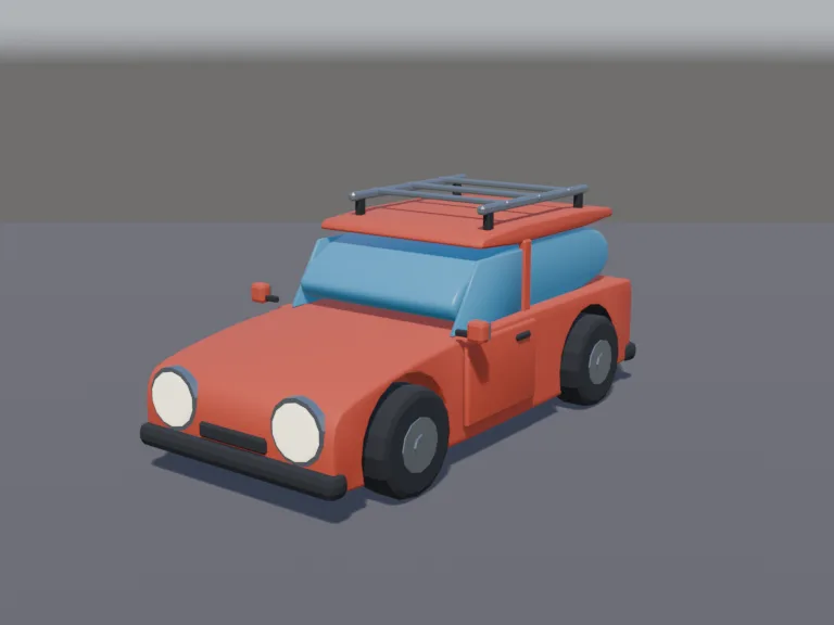 Low-Poly Hatchback, view 2
