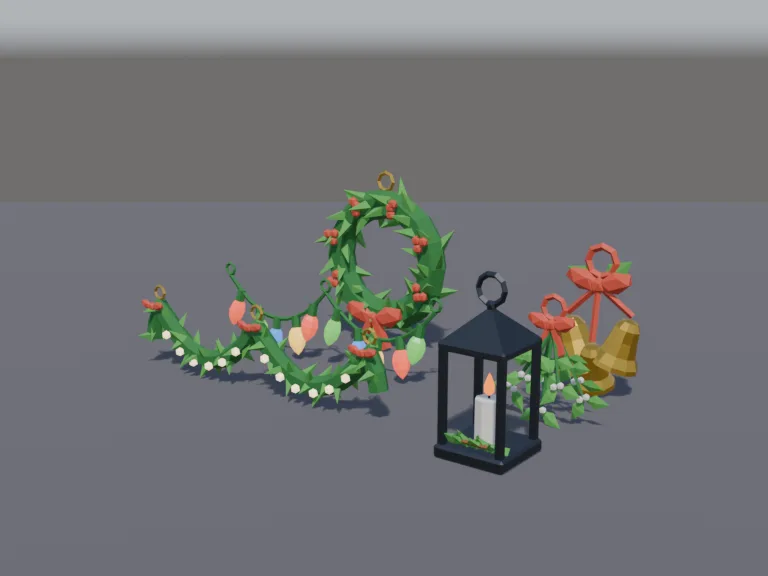 Low-Poly Holiday Decorations, view 2