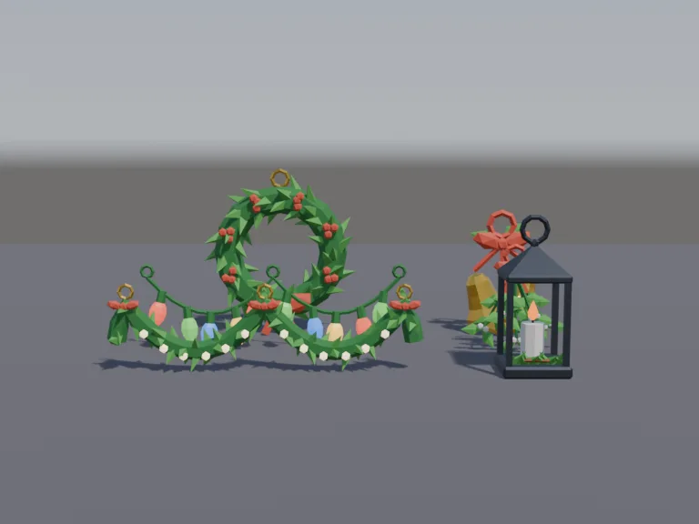 Low-Poly Holiday Decorations, view 4