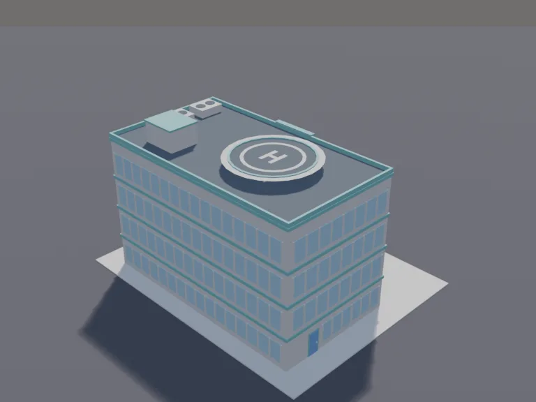 Low-Poly Hospital, view 4