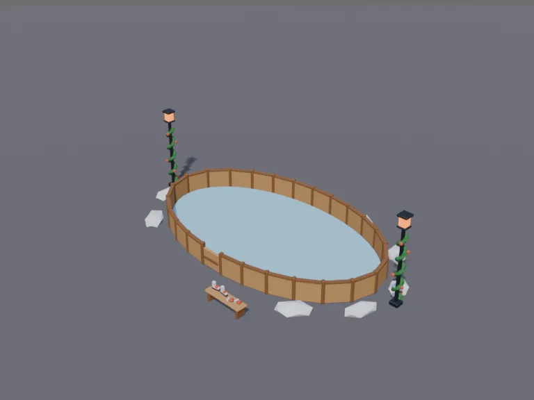 Low-Poly Ice Rink, view 3
