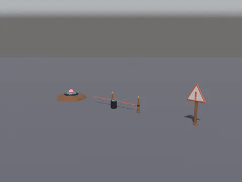 Low-Poly Landmine Set