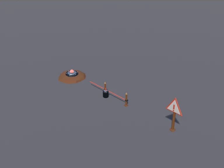 Low-Poly Landmine Set, view 2