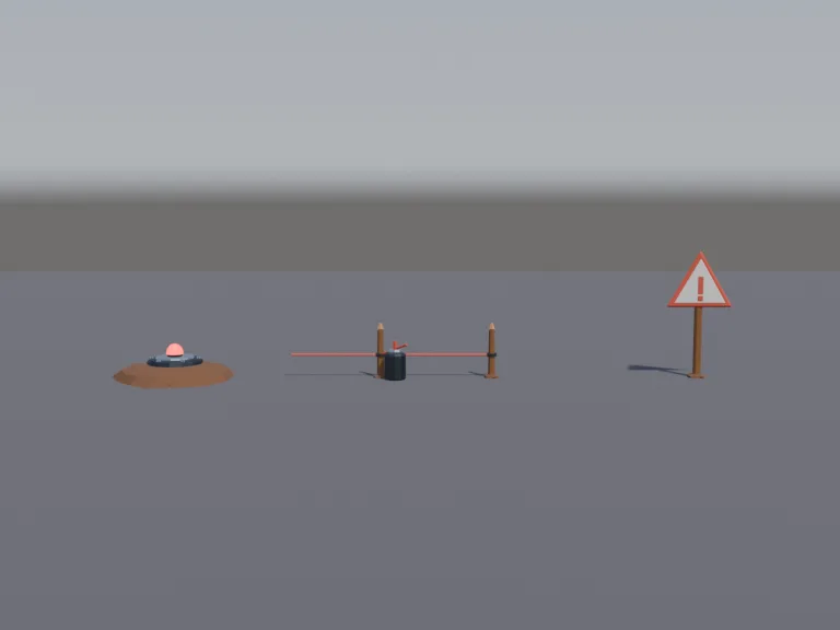 Low-Poly Landmine Set, view 3