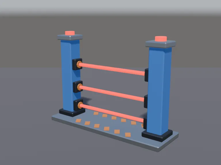 Low-Poly Laser Gate, view 2