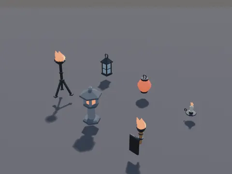 Low-Poly Light Props