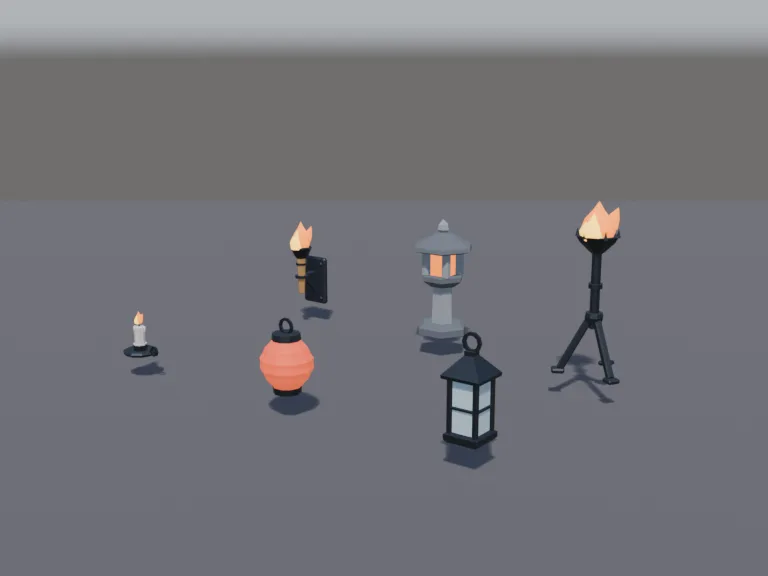 Low-Poly Light Props, view 2