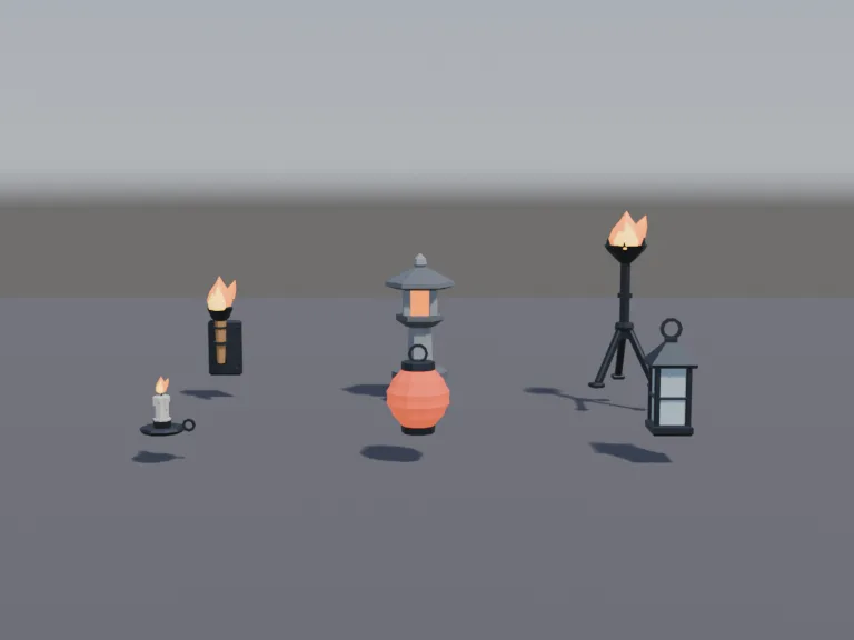 Low-Poly Light Props, view 4