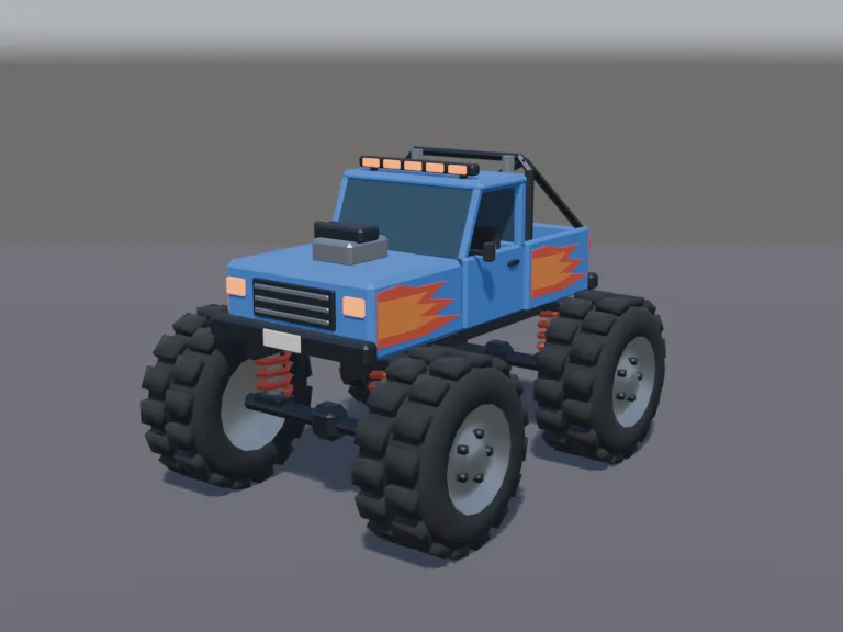 Low-Poly Monster Truck, view 2