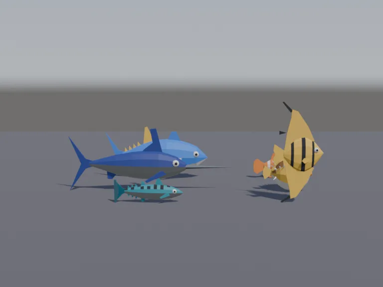 Low-Poly Ocean Fish Set, view 4