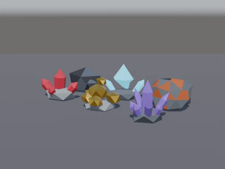 Low-Poly Ore Set, view 2