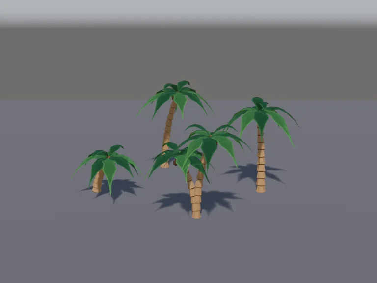 Low-Poly Palm Trees, view 2