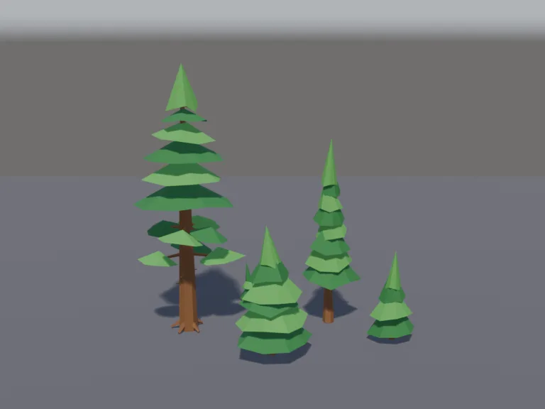 Low-Poly Pine Set, view 2