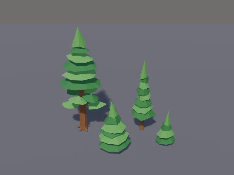 Low-Poly Pine Set, view 3