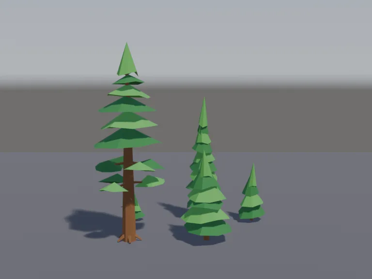 Low-Poly Pine Set, view 4