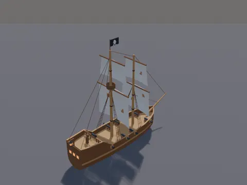 Low-Poly Pirate Ship