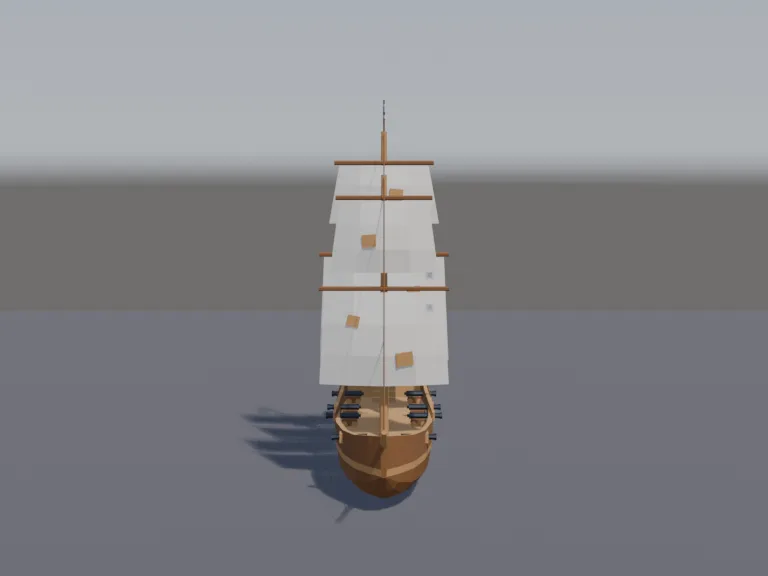 Low-Poly Pirate Ship, view 4