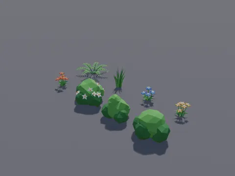 Low-Poly Plant Set