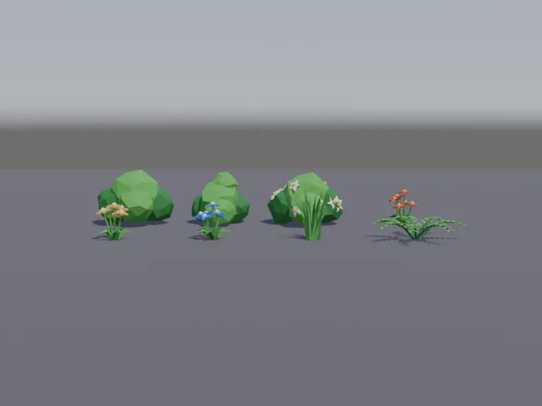 Low-Poly Plant Set, view 4