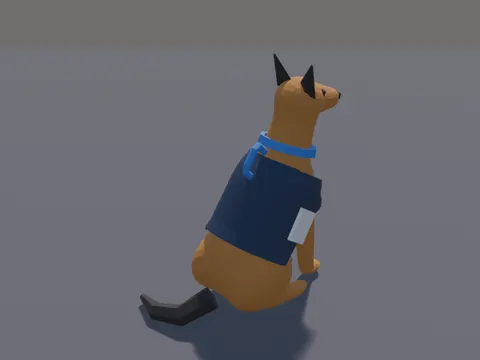 Low-Poly Police Dog