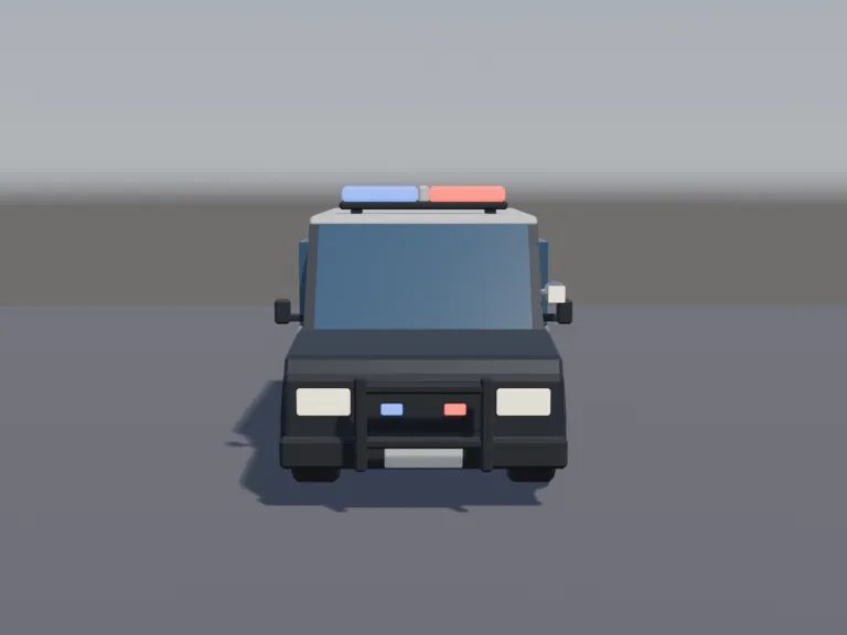 Low-Poly Police SUV, view 4