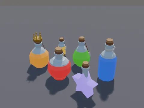 Low-Poly Potion Set