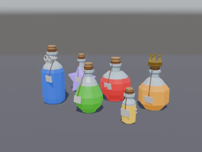 Low-Poly Potion Set, view 2
