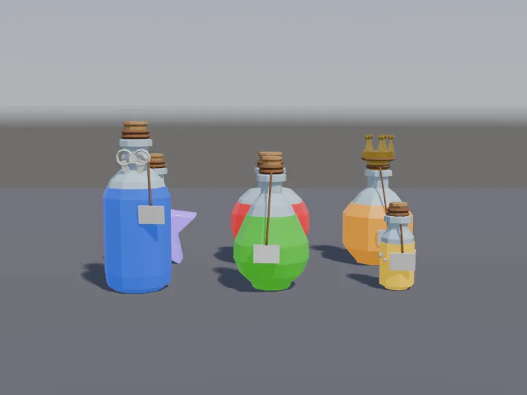 Low-Poly Potion Set, view 4