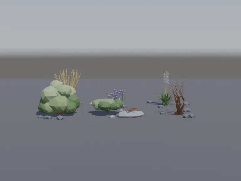 Low-Poly Prairie Plants, view 4