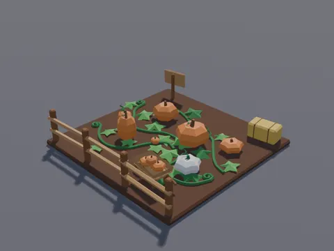 Low-Poly Pumpkin Patch
