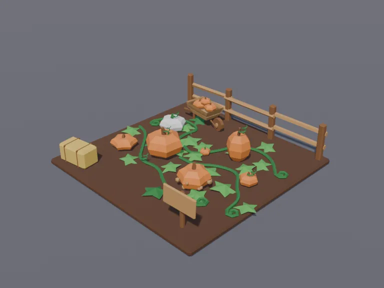 Low-Poly Pumpkin Patch, view 3