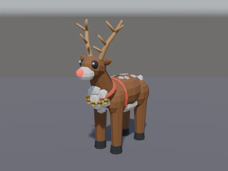 Low-Poly Reindeer, view 2