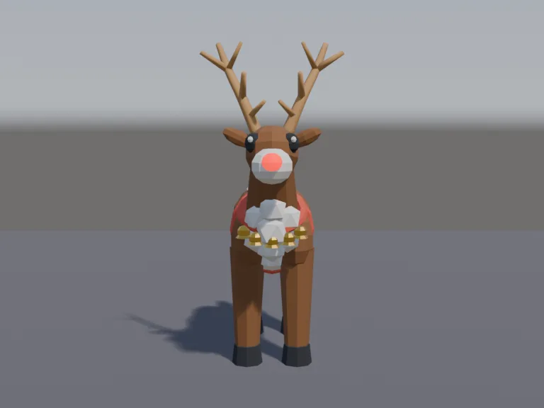 Low-Poly Reindeer, view 4