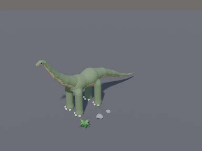 Low-Poly Sauropod, view 3