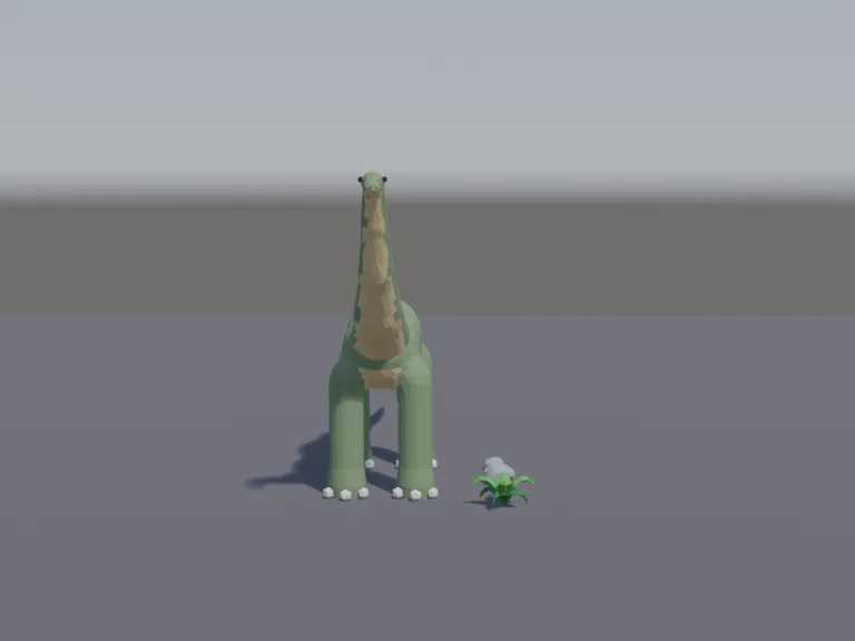 Low-Poly Sauropod, view 4