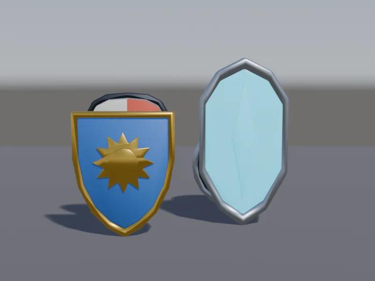 Low-Poly Shield Set, view 4