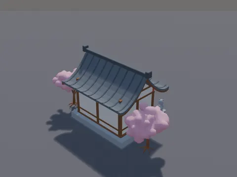 Low-Poly Shinto Shrine
