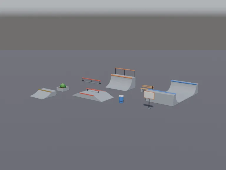 Low-poly Skate Park, view 2