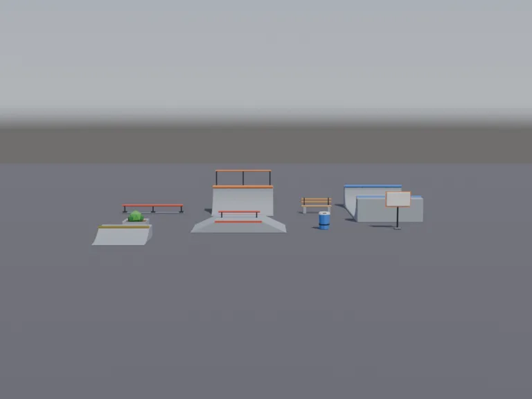Low-poly Skate Park, view 3