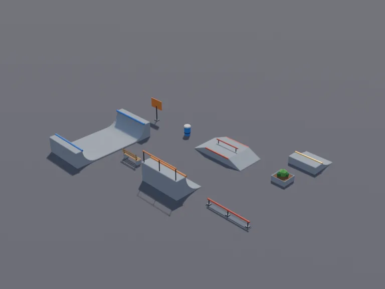 Low-poly Skate Park, view 4
