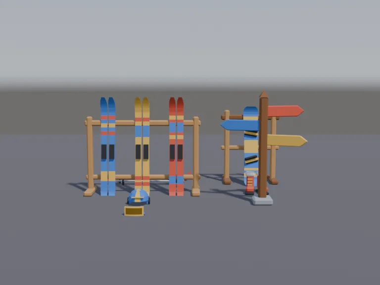 Low-Poly Ski Gear, view 4