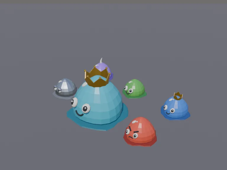 Low-Poly Slime Set, view 3