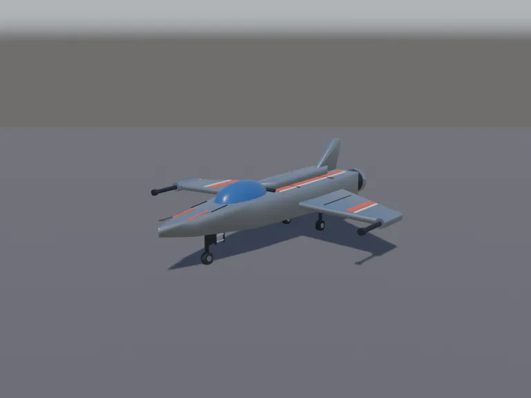 Low-Poly Space Fighter, view 2