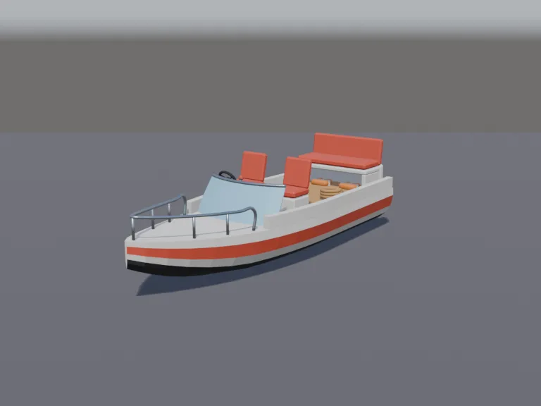 Low-Poly Speedboat, view 2