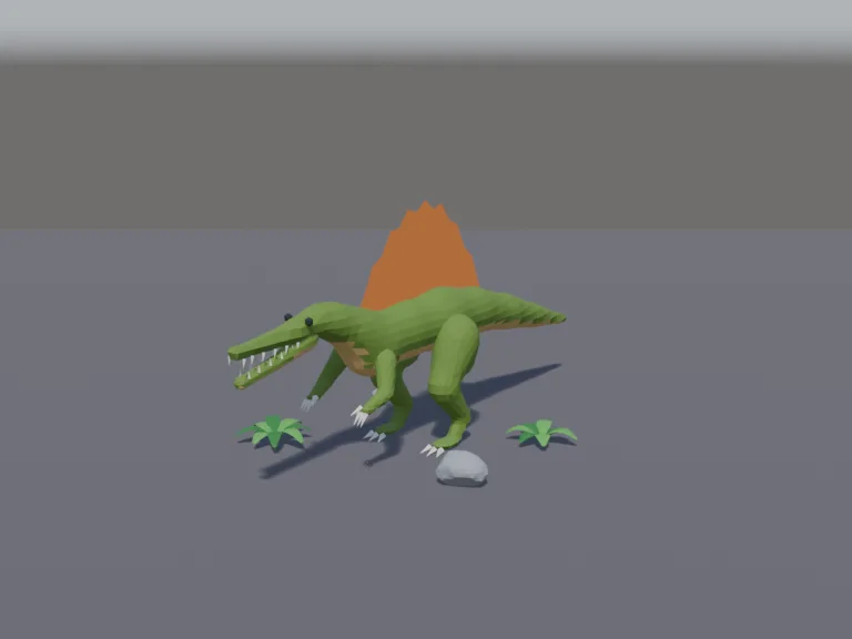 Low-Poly Spinosaurus, view 2