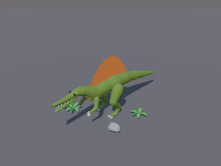 Low-Poly Spinosaurus, view 3