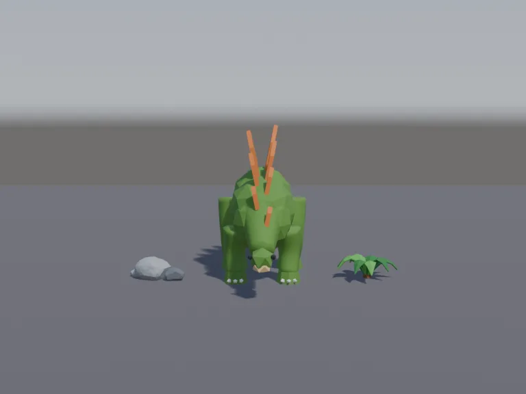 Low-Poly Stegosaurus, view 4