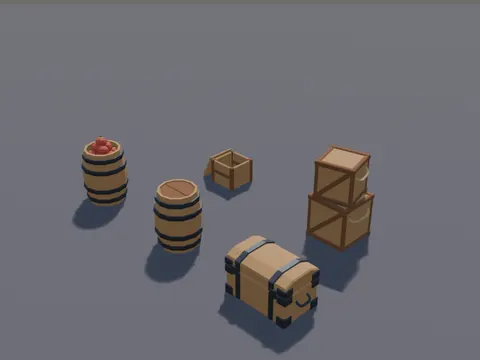 Low-poly Storage Props